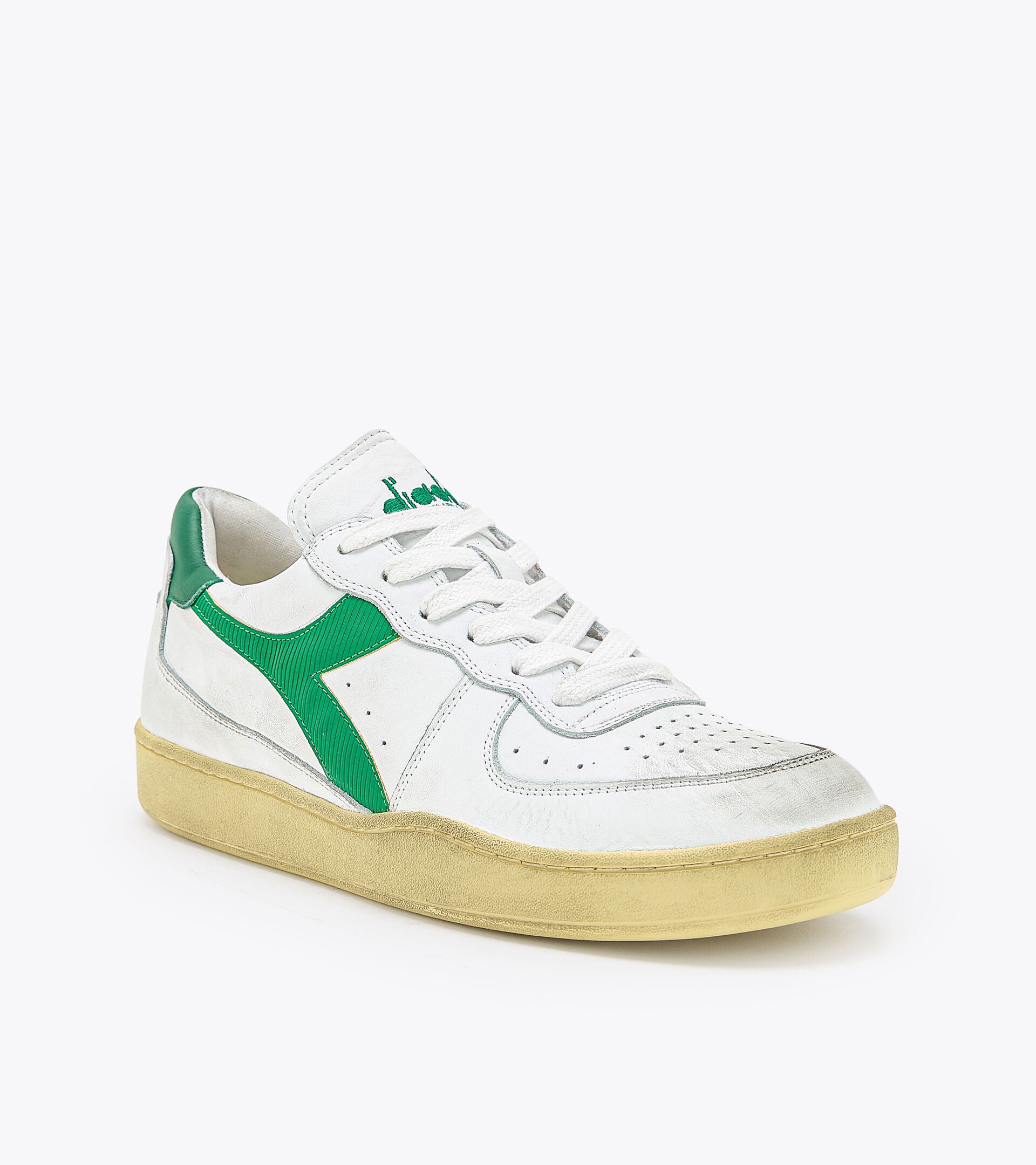 US3-MI Basket Low Used Bianco-Verde Man