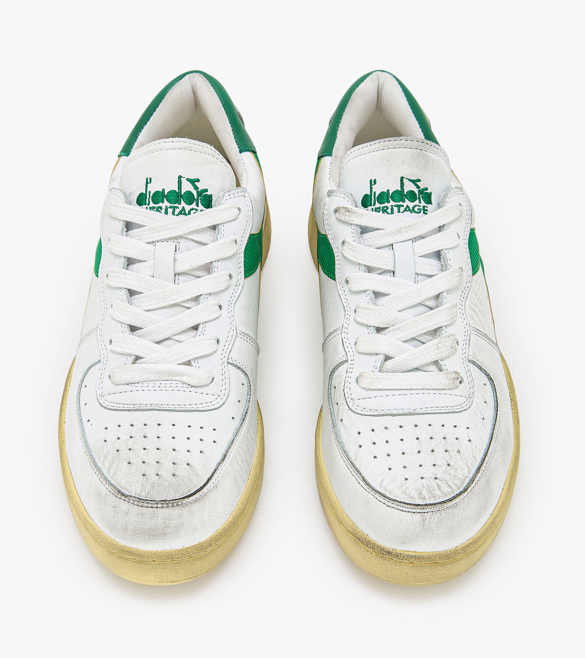 US3-MI Basket Low Used Bianco-Verde Man