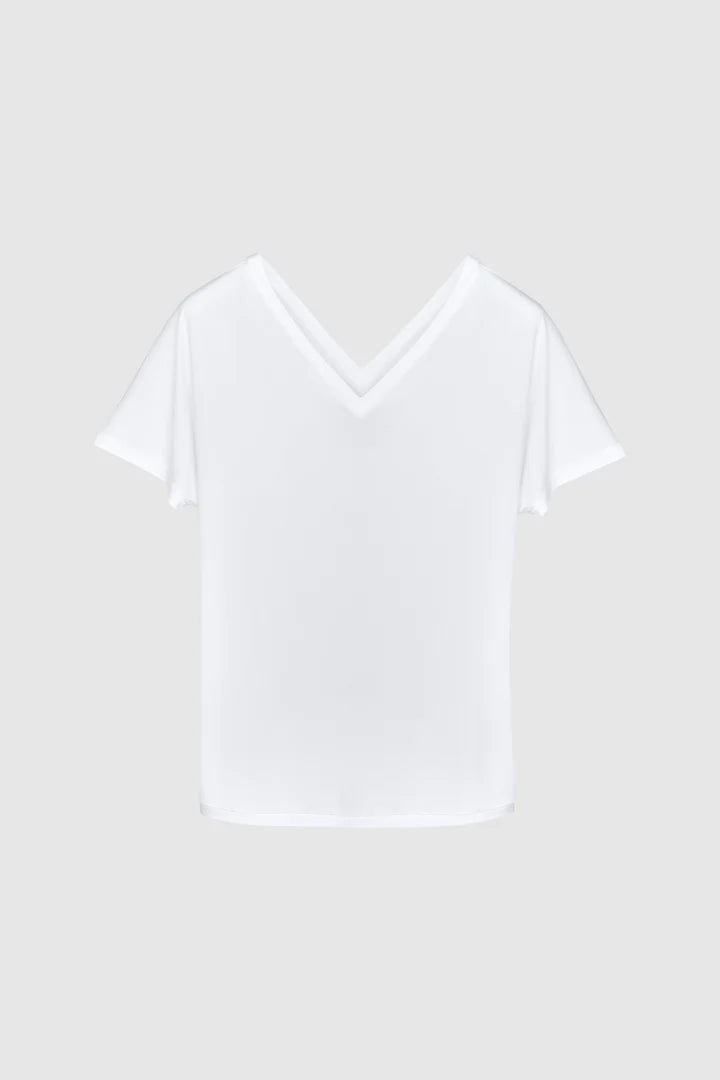 DS3-609  T-Shirt Kim Cupro Bianco Woman
