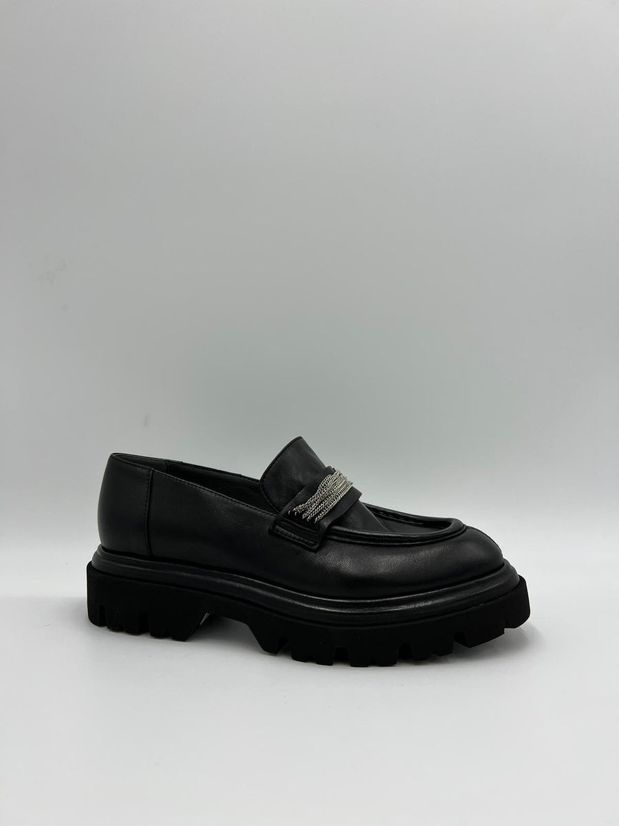 W2-7705 Mocassino Accessorio Nero