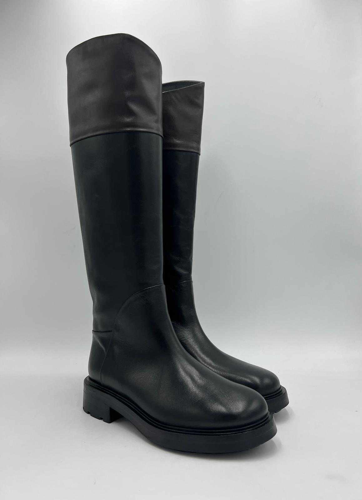 W2-5004 Stivale Cavallerizzo Nero/Moro