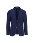 S3-3303 Giacca Seersucker Blu Man