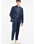 S3-3303 Giacca Seersucker Blu Man