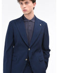 S3-3303 Giacca Seersucker Blu Man