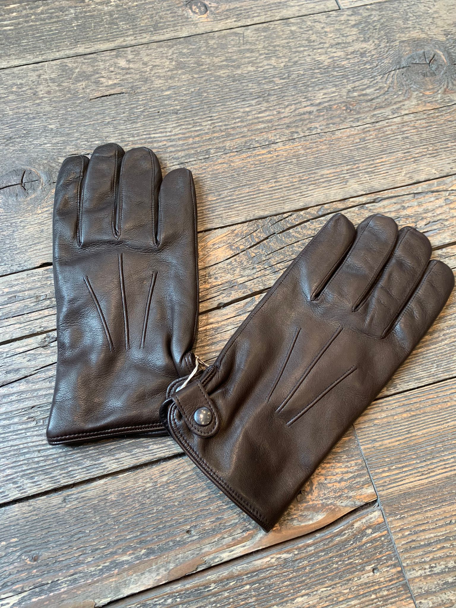 U92 Guanto Nappa Marrone Man