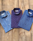 W2-U29NTA Camicia Slim Fantasia Viola Man