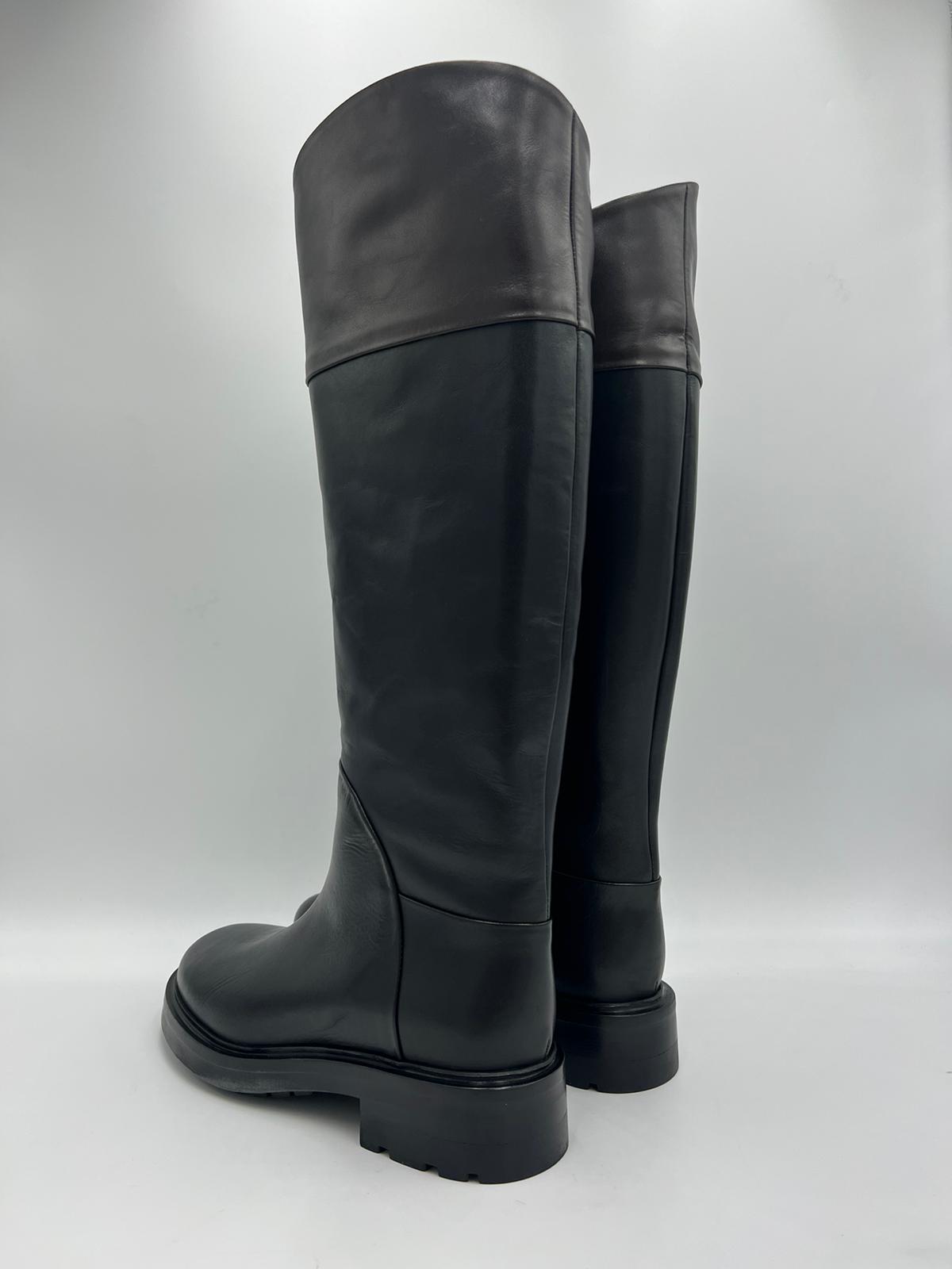 W2-5004 Stivale Cavallerizzo Nero/Moro