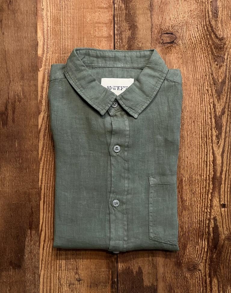 S3-Braiden Camicia Lino Verde Salvia Man