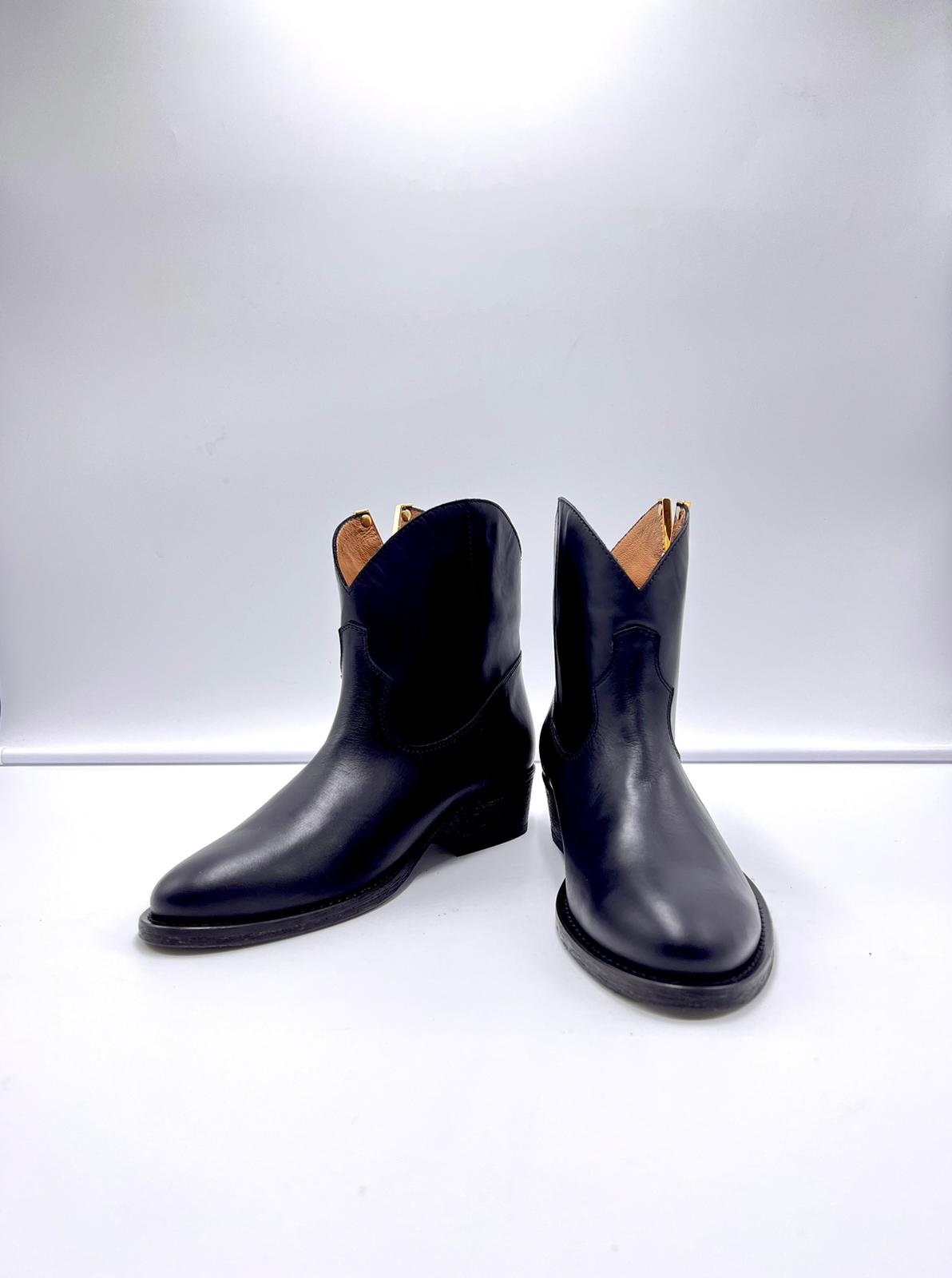 S3-3946 Texano Basso V Oro Pelle Malibù Nero