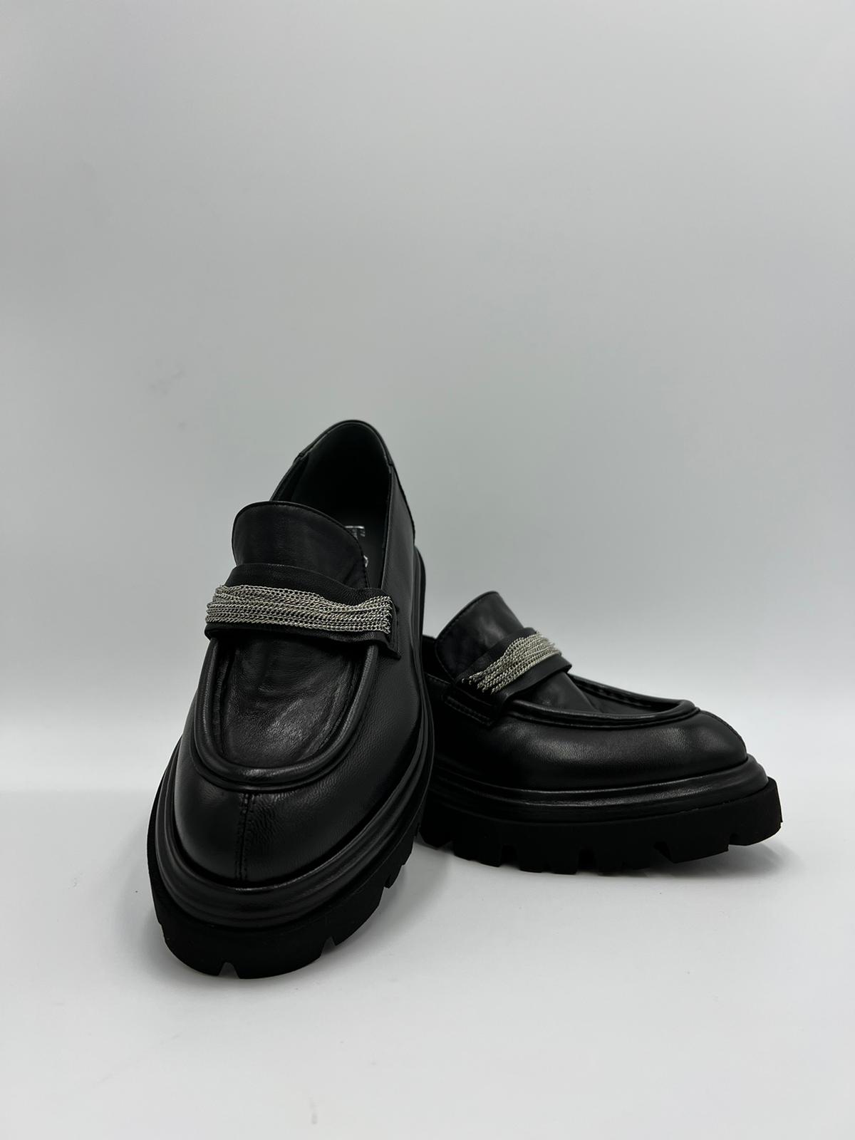 W2-7705 Mocassino Accessorio Nero