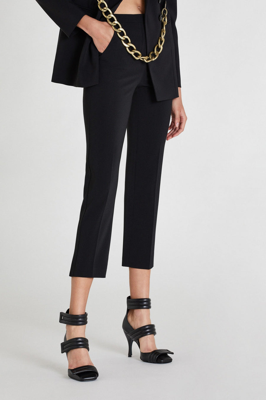 W1-8P0325 Pantalone Stretch Nero