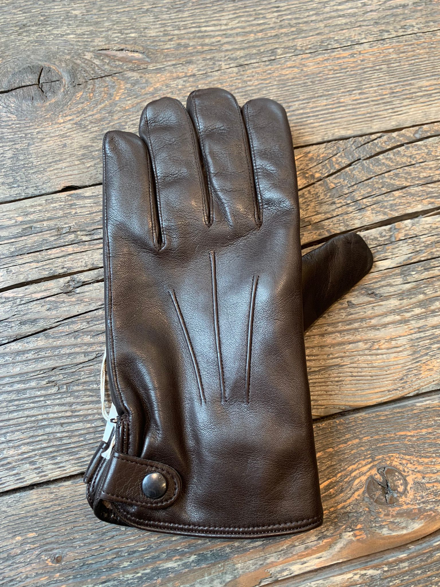 U92 Guanto Nappa Marrone Man