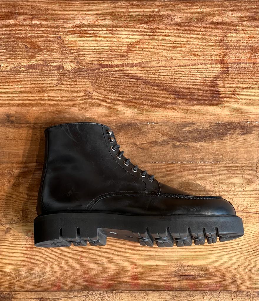 W-U1950 Anfibio Norvegese Pelle Nero Man