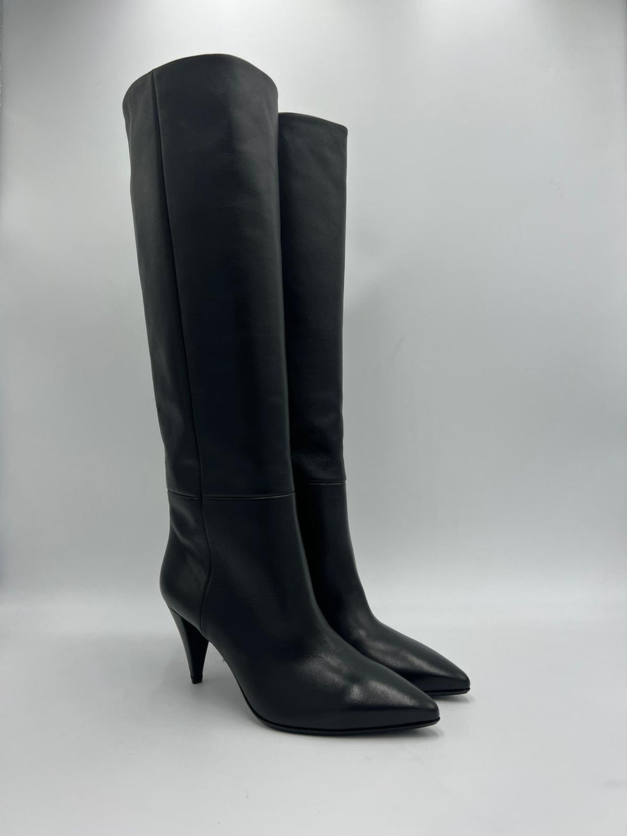 W2-5213 Stivale Tacco 8cm Nero