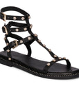 S2-17 FLO Sandalo Schiava Strass Black