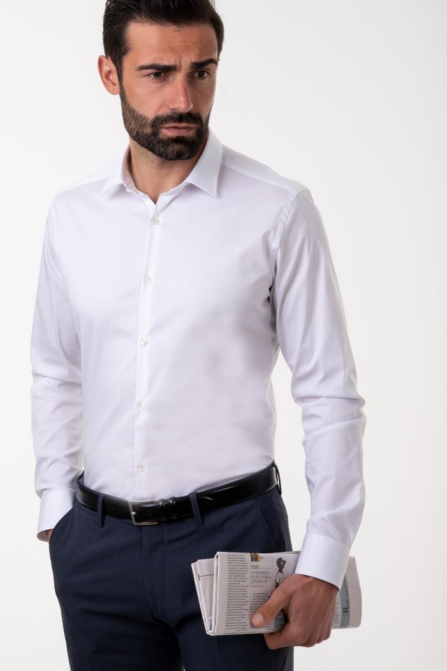 W3-UVAF52 Camicia Slim Bianca Man