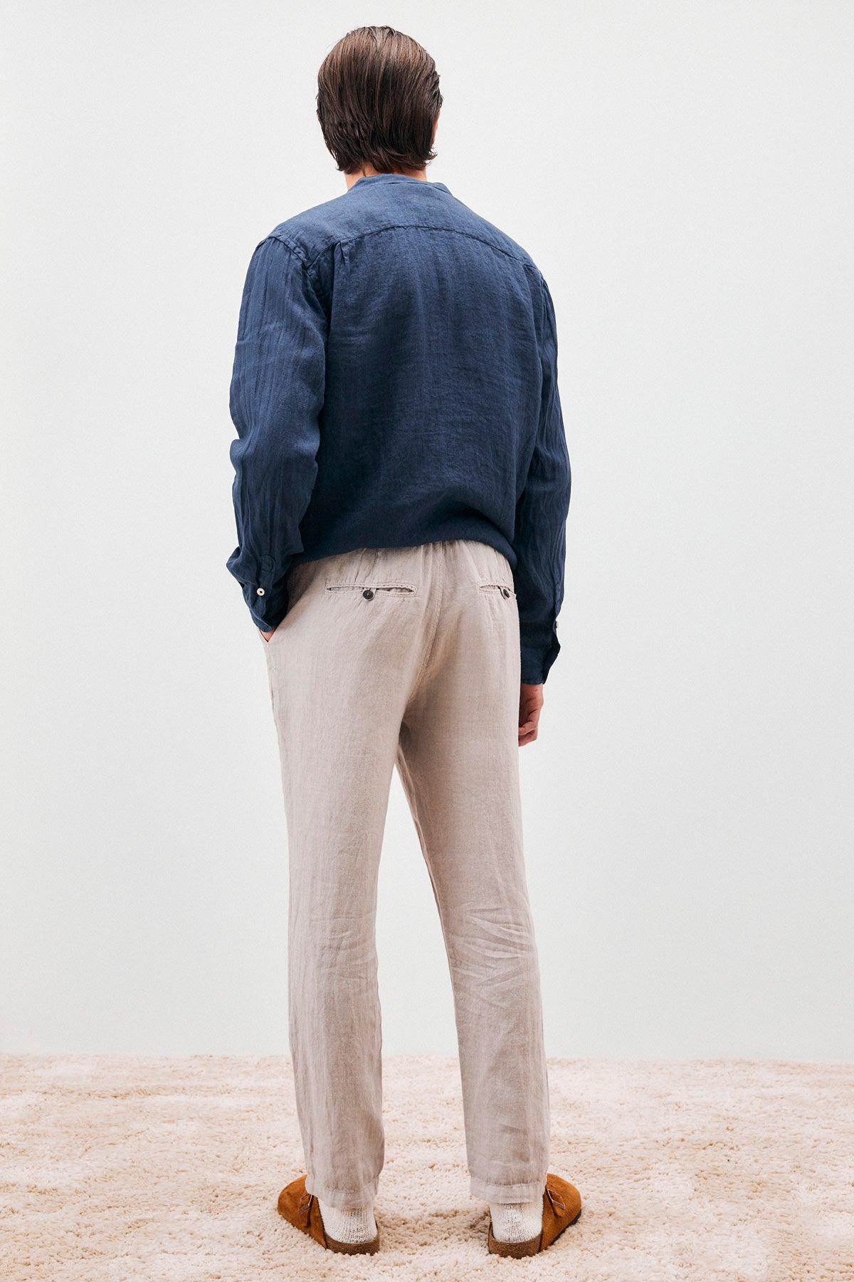 US3-Pantalone Chino Portofino Lino Hazelnut Man