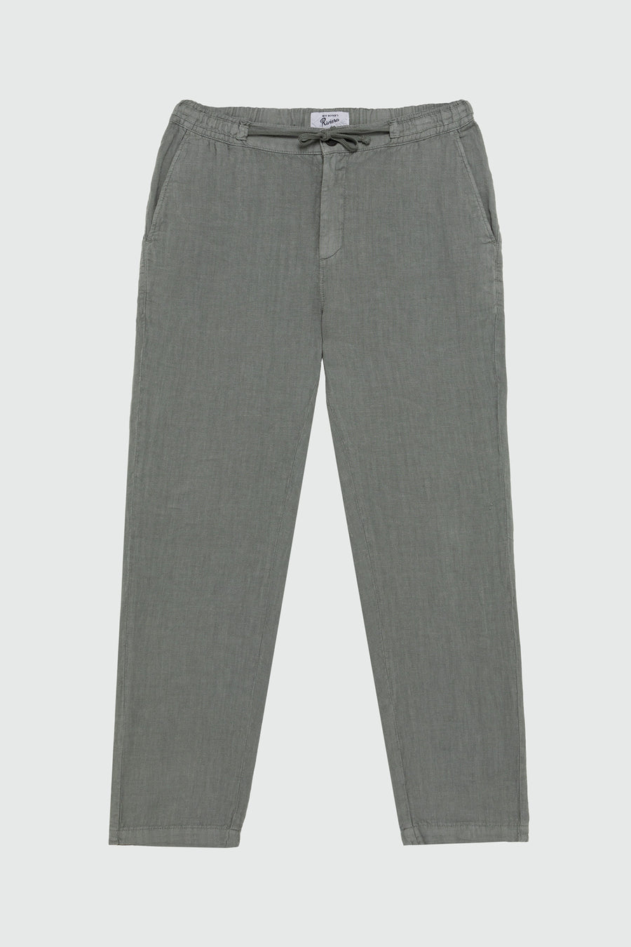 US3-Pantalone Chino Portofino Lino Olive Man