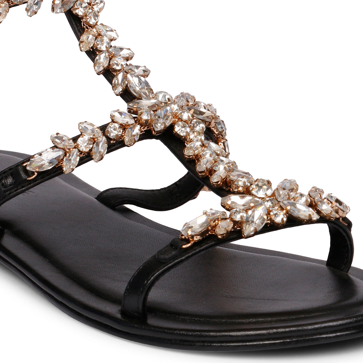 S2-17 PENNY Sandalo Schiava Gioiello Black