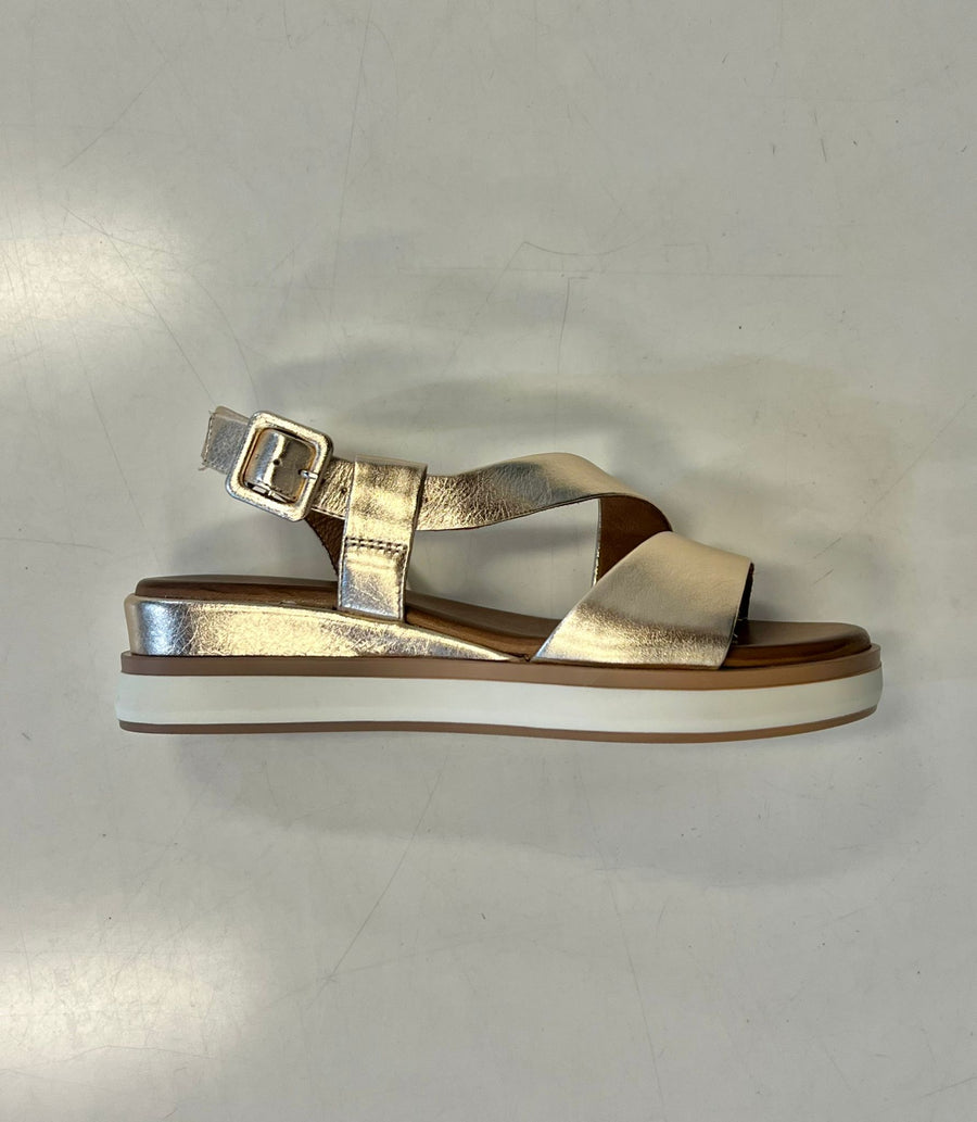 113060 Sandalo Zeppa Bassa Gold