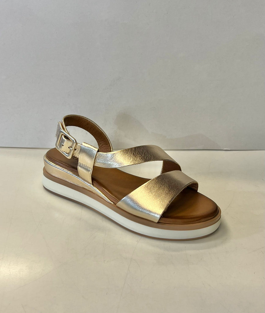 113060 Sandalo Zeppa Bassa Gold