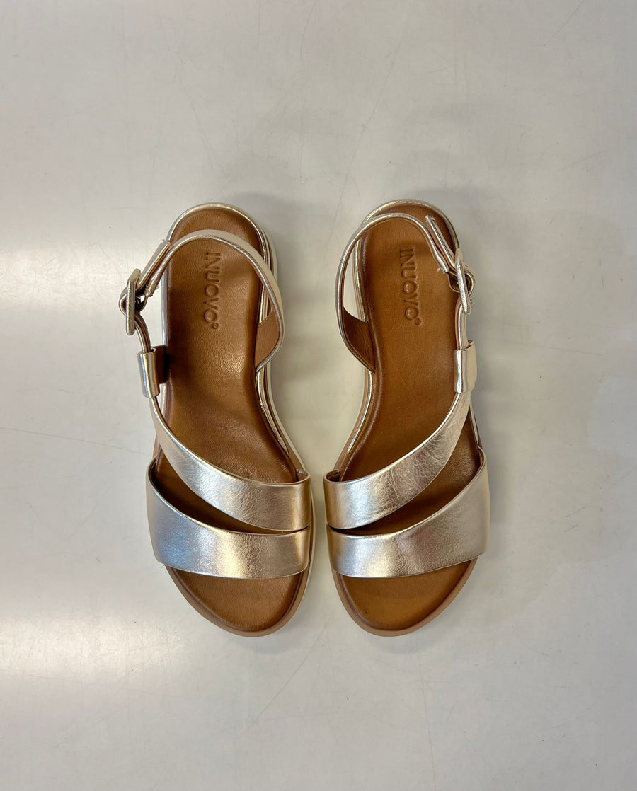 113060 Sandalo Zeppa Bassa Gold