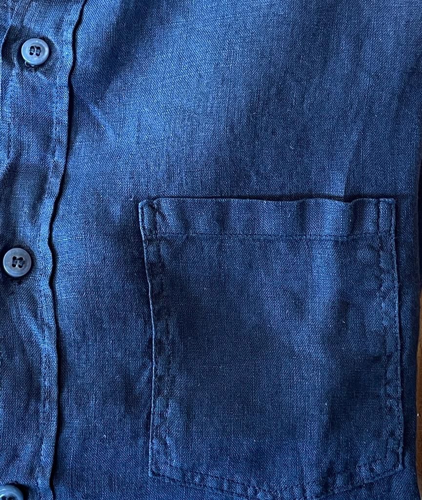 S3-Braiden Camicia Lino Blue Man