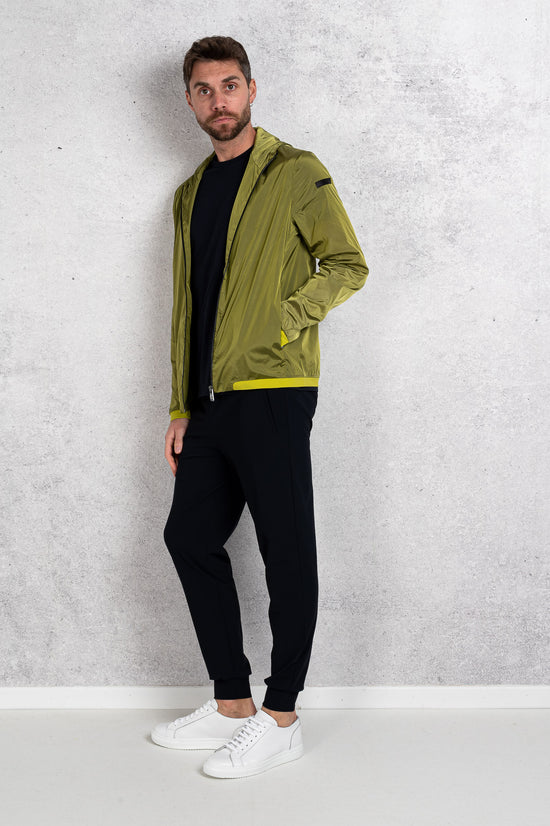 U106 Fleece Hyper Hood Zip Verde Prato Man