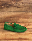PVU2 Mocassino Car-Shoes Suede Verde Man