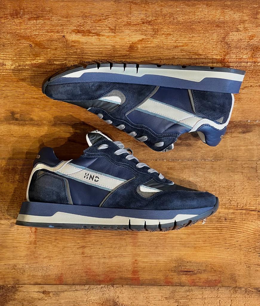 HND24 03 Leather Sneakers Blue 3042 Man
