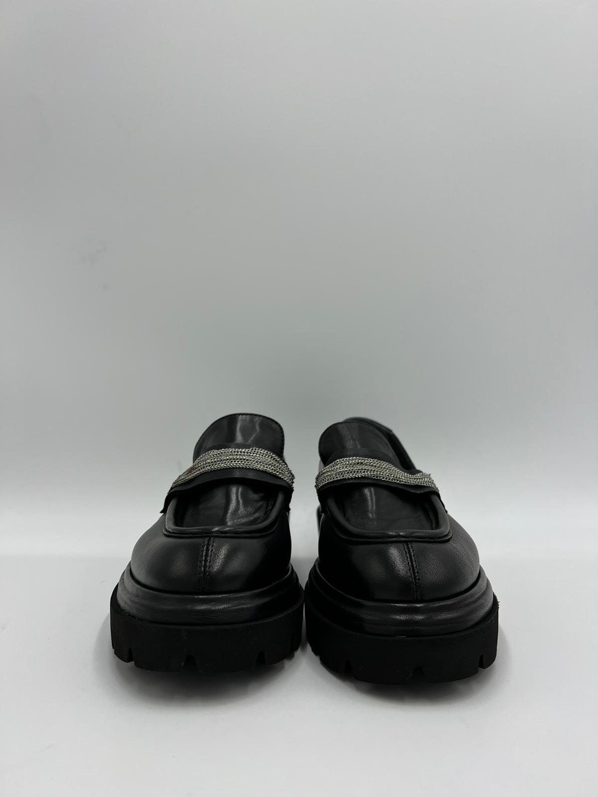 W2-7705 Mocassino Accessorio Nero