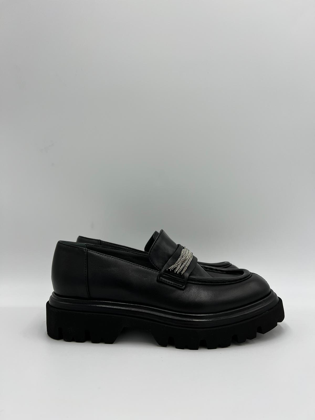 W2-7705 Mocassino Accessorio Nero